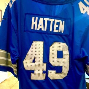 Men's Detroit Lions Hogan Hatten Nike Blue Game Jersey